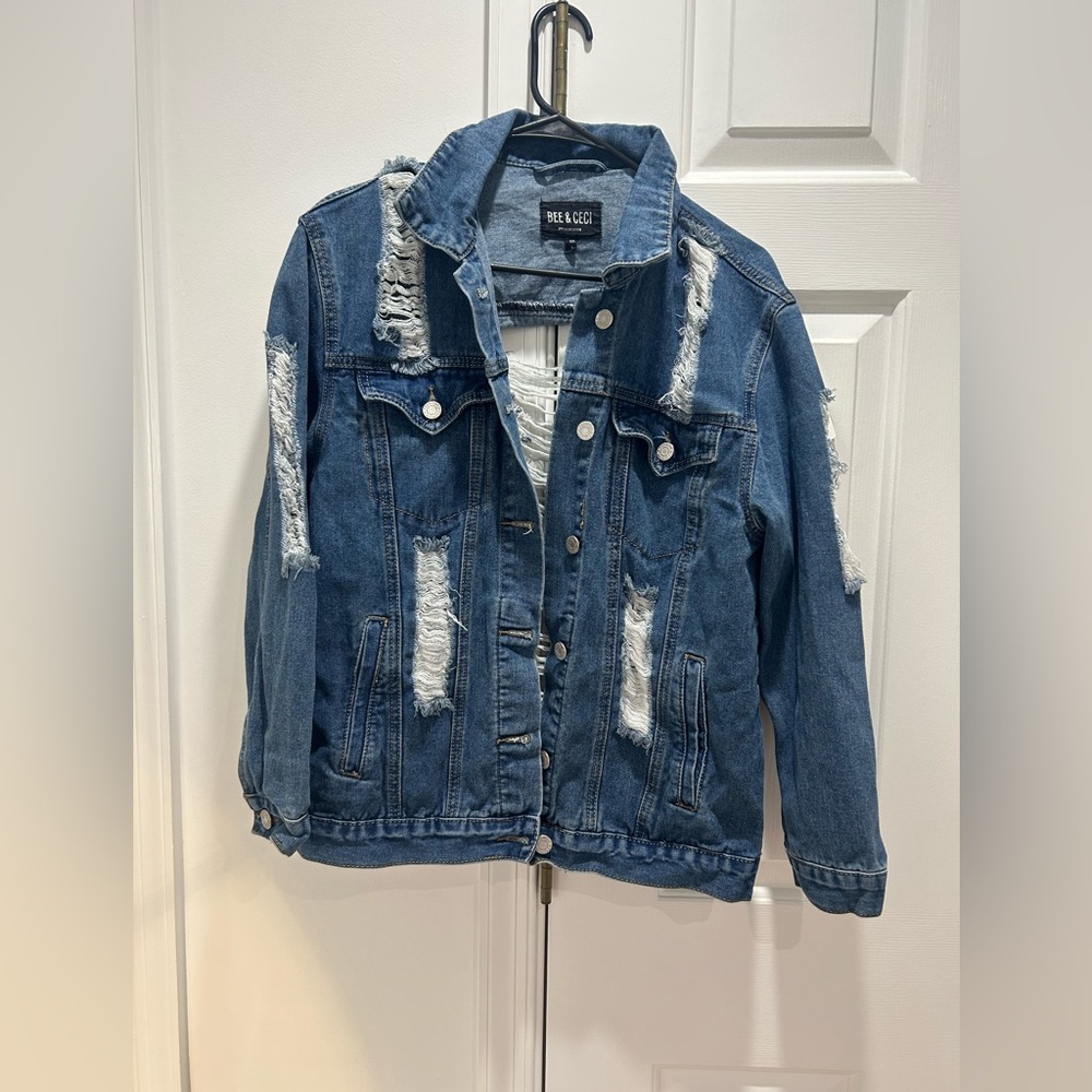 BEE & CICI Distressed Blue Denim Jacket